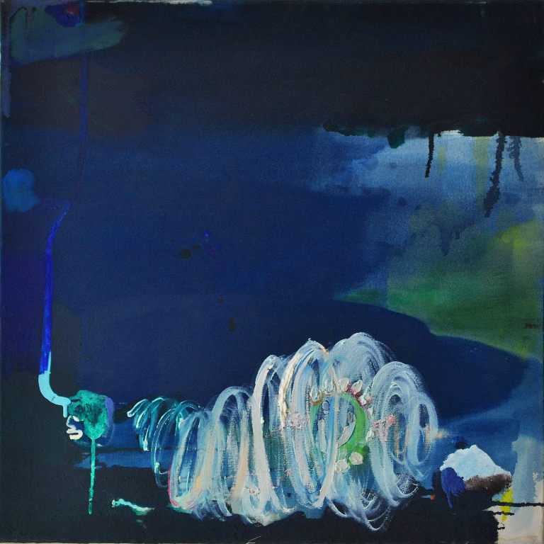 Julia Hinterberger Marianengraben Öl auf Leinwand 70 x 70 cm 2013