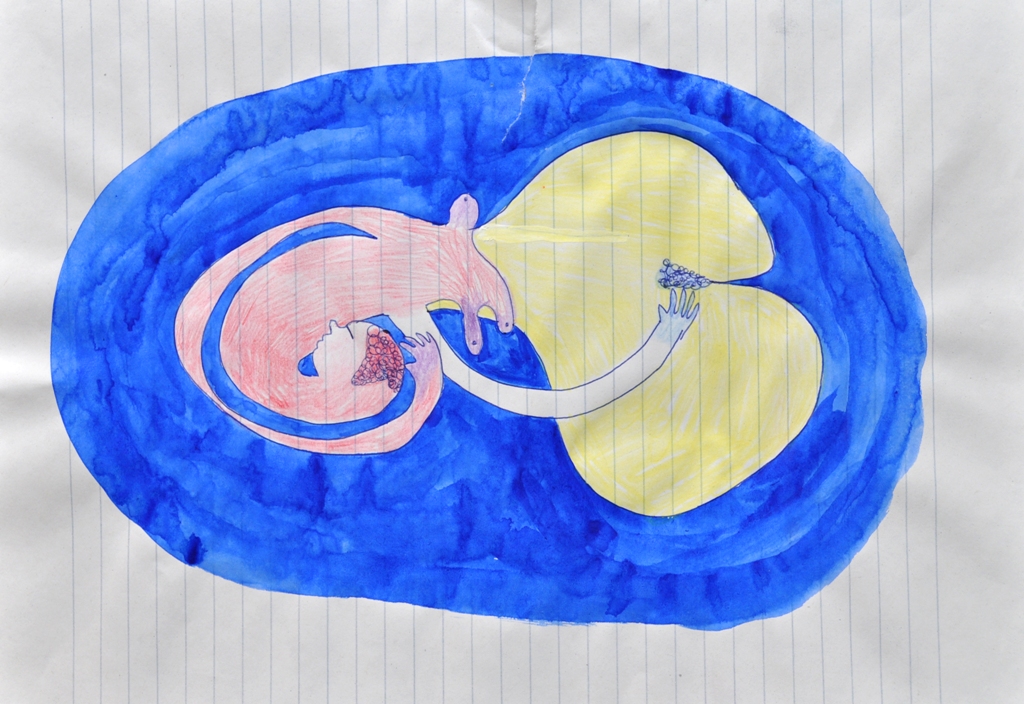 Julia Hinterberger o.T. Mischtechnik auf Schreibpapier A4 2013